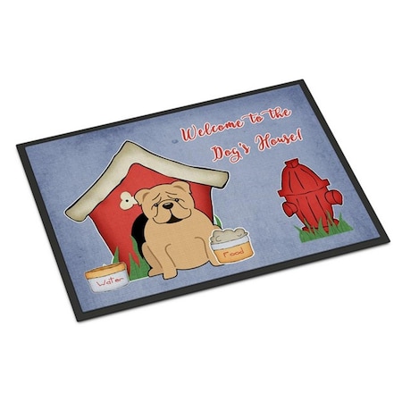 Carolines Treasures Dog House Collection English Bulldog Fawn Indoor or Outdoor Mat, 24 x 0.25 x 36 in. BB2878JMAT